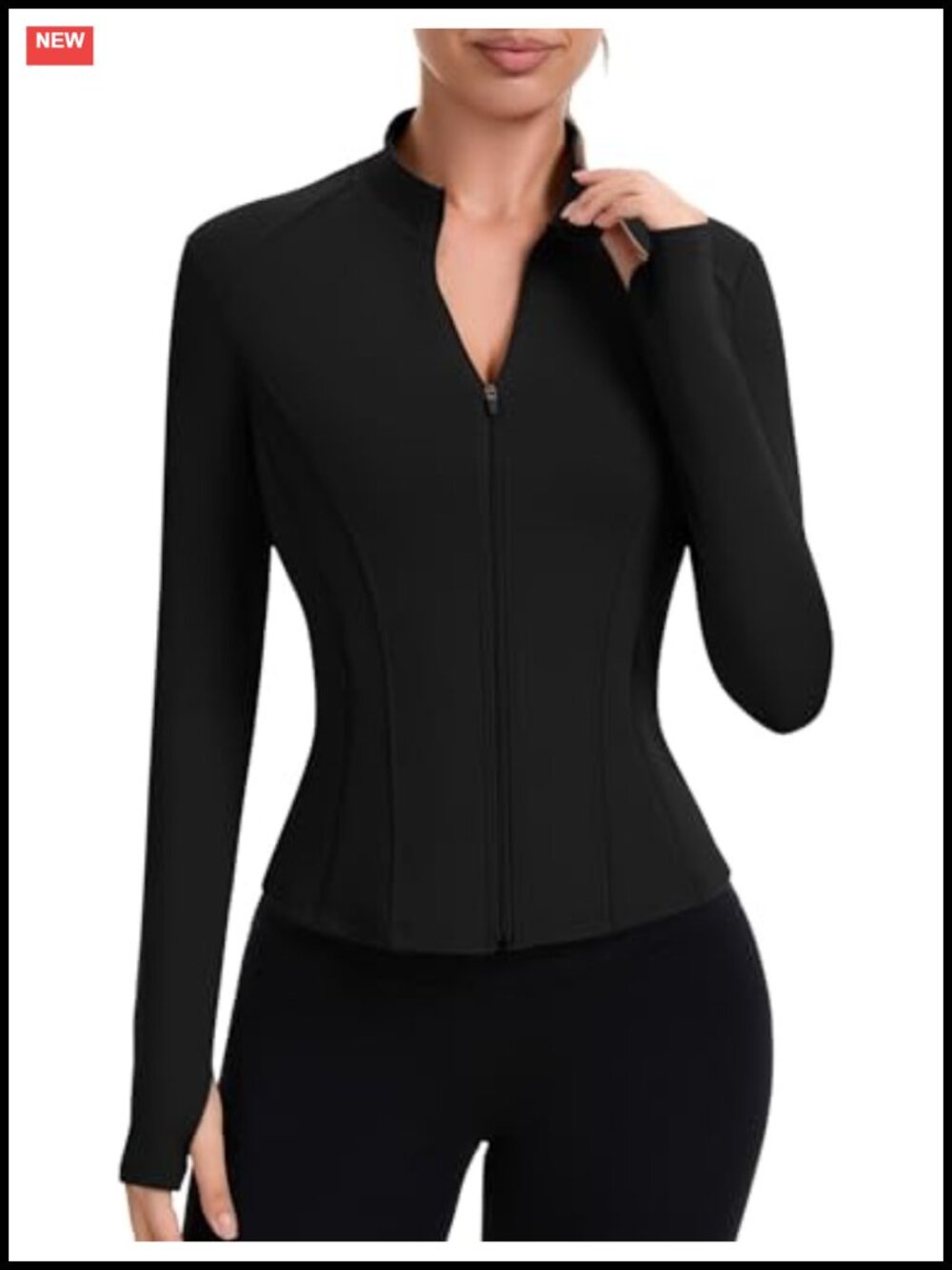 Zip Up Cropped Athletic Jacket Long Sleeve with Pockets